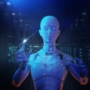 Robô humanoide simbolizando Inteligência Artificial