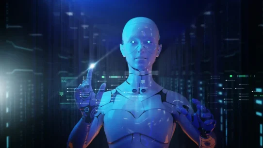 Robô humanoide simbolizando Inteligência Artificial