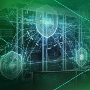 Interface digital de firewall em servidores de dados.