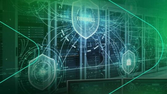 Interface digital de firewall em servidores de dados.