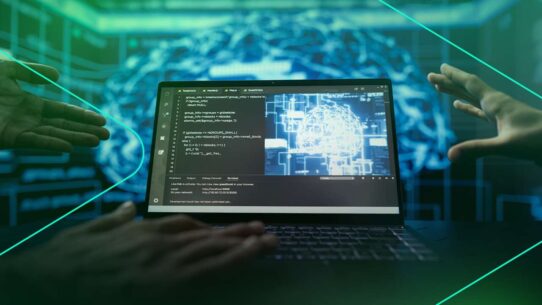 Desenvolvimento de código em um notebook
