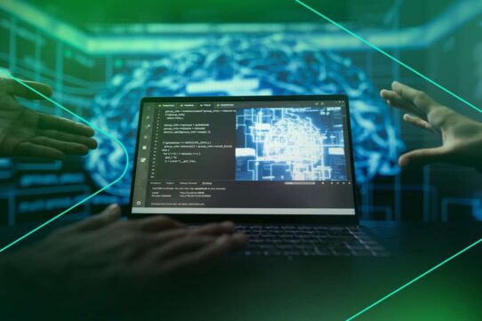 Desenvolvimento de código em um notebook
