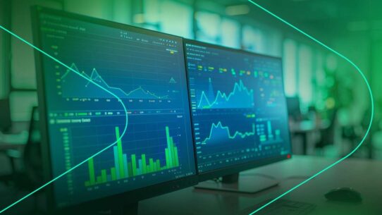 Gráficos de dados em monitores de computador