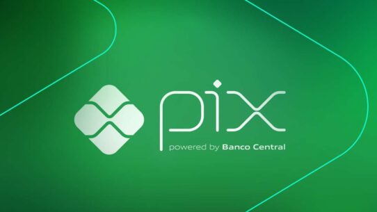 Logotipo do PIX do Banco Central em fundo verde