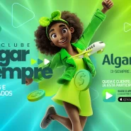 Personagem animado promovendo o Clube Algar Sempre