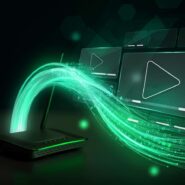 Roteador transmitindo dados em alta velocidade